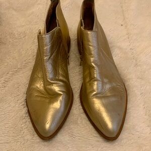 Corso Como Gold Shimmer Ankle Boots Booties